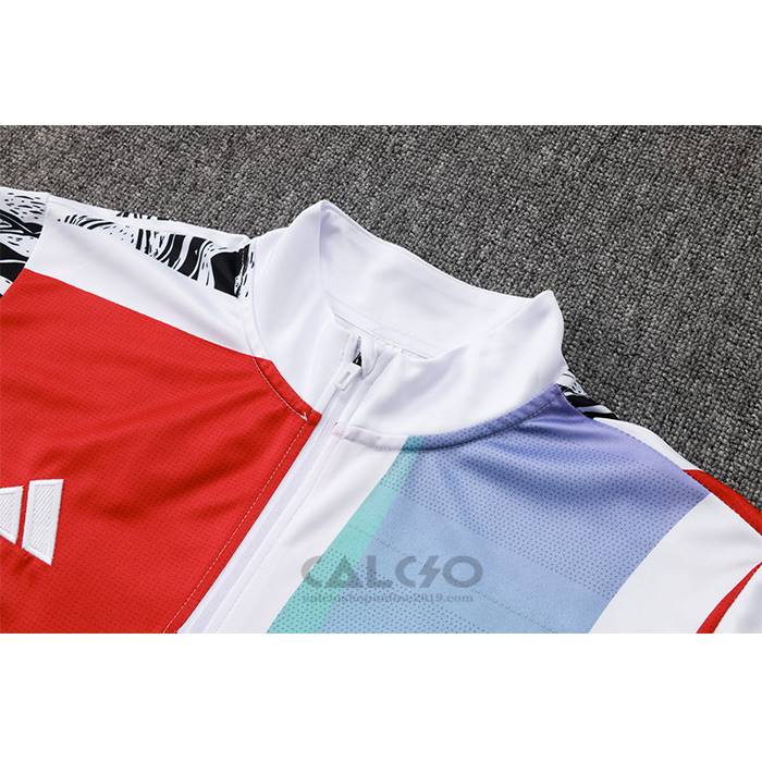 Tuta da Track di Felpa Arsenal Bambino 2024-2025 Rosso e Bianco